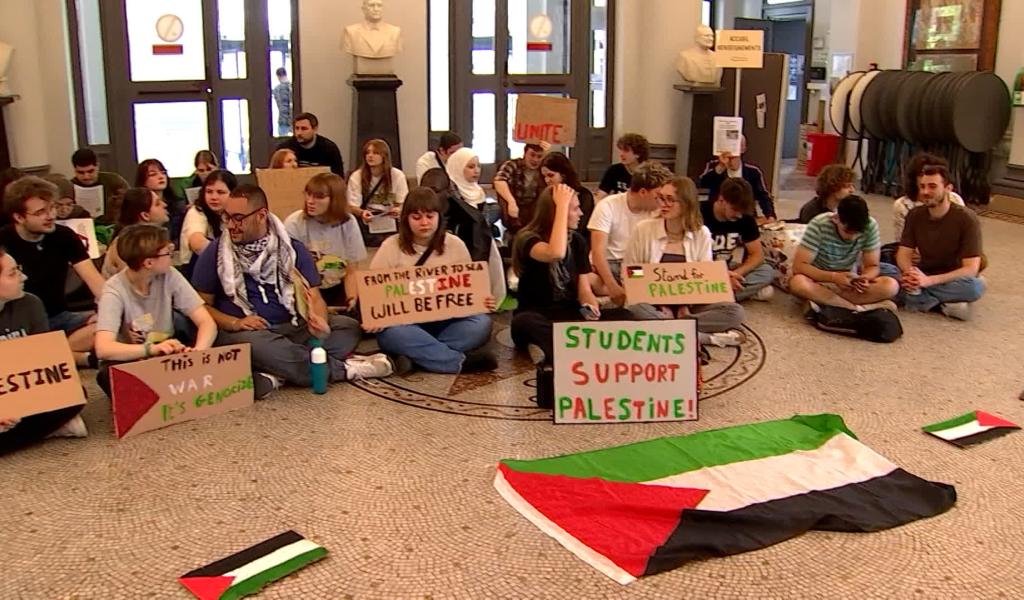 UMONS : Manifestation en soutien avec la Palestine