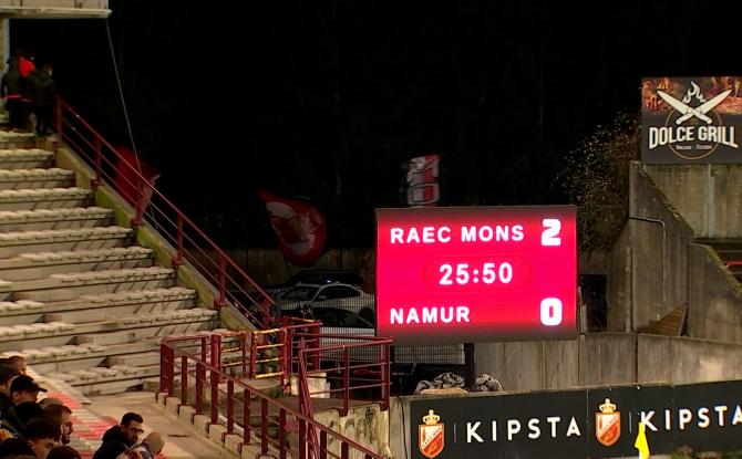 RAEC Mons : une identification imposée avant le match contre Namur , les Ultras ont suivi le match depuis le parking