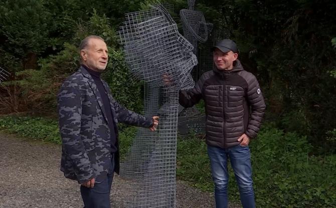 Ghlin : À bientôt 70 ans, Pietro d'Avolio crée des sculptures en métal et enchaine les marathons