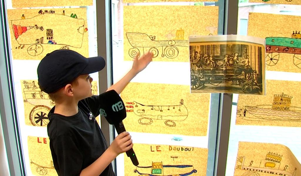 Hyon : Les enfants de l'école communale d'Hyon imaginent le car d'or de demain