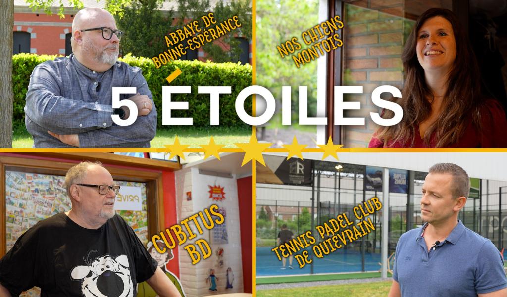 5 étoiles - Abbaye de Bonne-Espérance - Nos Chiens Montois - Cubitus BD -  Tennis & Padel Club Quiévrain