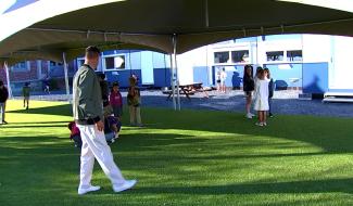 Frameries - De nouveaux aménagements extérieurs à l'école de Sars