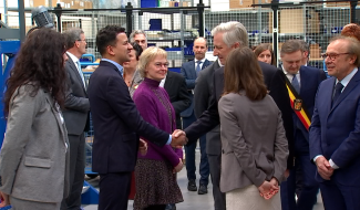 Mons - Le Roi a visité l’entreprise Ecosteryl