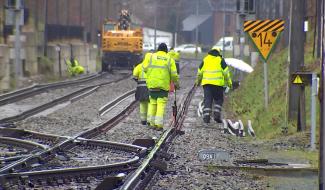 Infrabel : un chantier pour renouveler les rails à Quévy