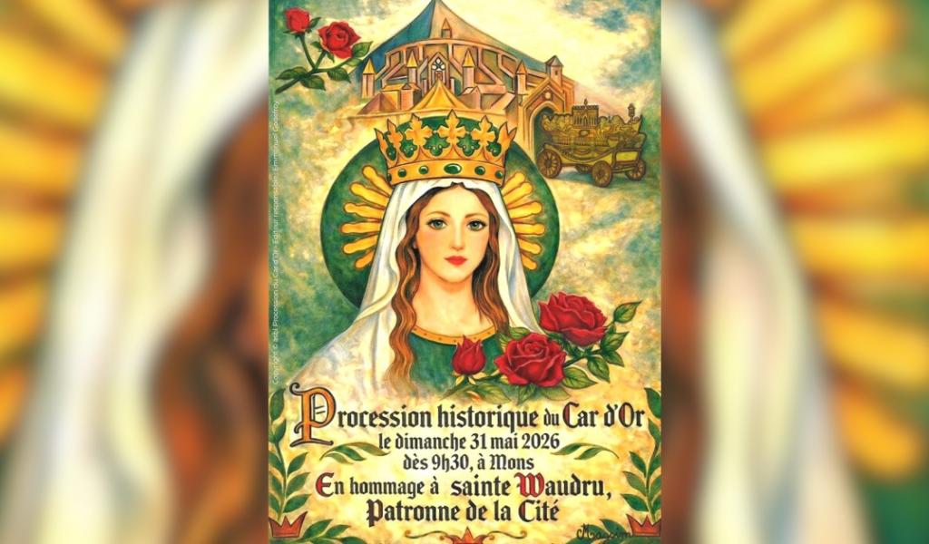 "Remettre sainte Waudru au centre de l'attention" : rencontre avec l'auteure de l'affiche de la procession 2026