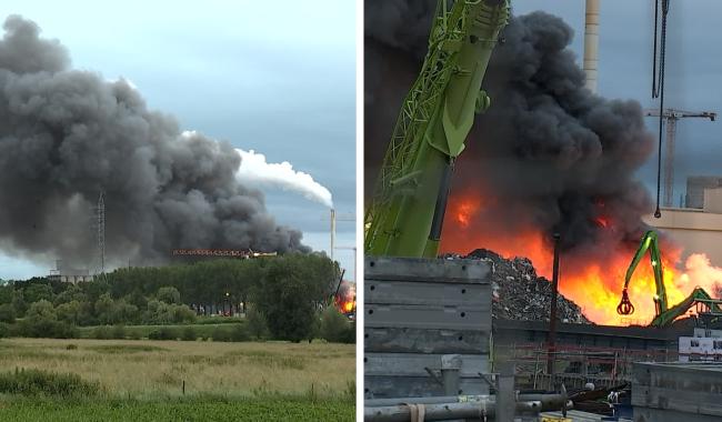 Obourg : l’incendie survenu sur le site de Cometsambre est complètement éteint