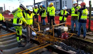2300 nouvelles traverses installées en gare de Jurbise