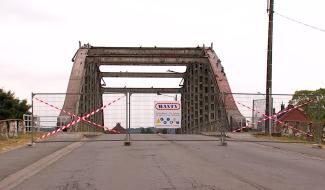 Pont du Busteau à Ghlin désormais fermé à la circulation