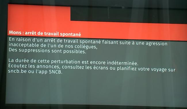 SNCB : grève émotionnelle à Mons suite à l'agression d'une accompagnatrice de train