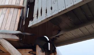 Incendie au parc de l'Agrappe à Frameries