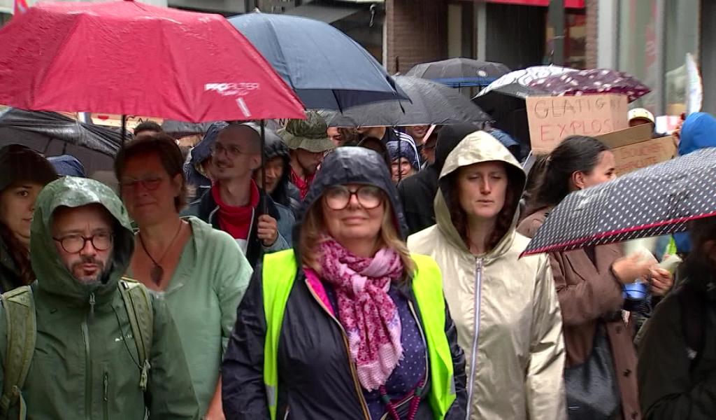 Manifestation des enseignants à Mons