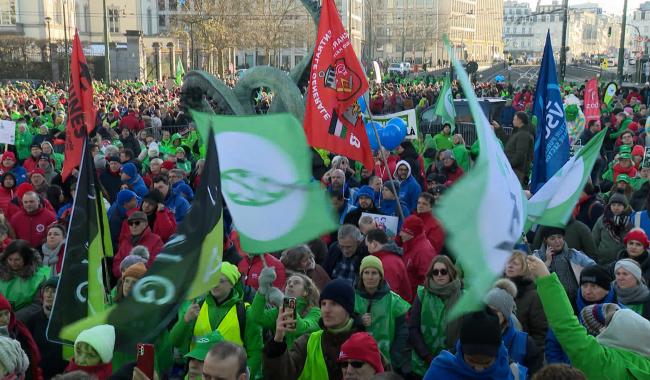 Manifestation - Les militants de Mons-Borinage en nombre à Bruxelles