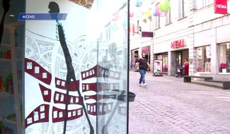 Mons: Peintures en vitrine.