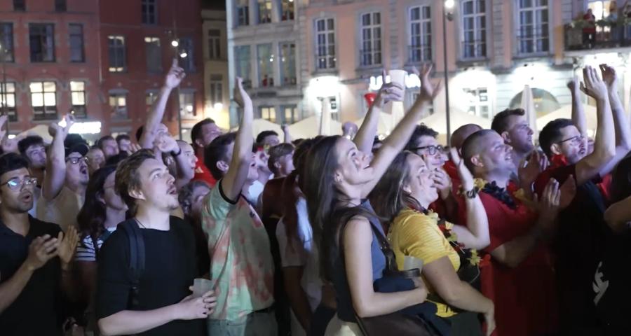 Coupe du monde : explosion de joie sur la Grand-Place de Mons après la qualification des Diables Rouges pour les 8e de finale