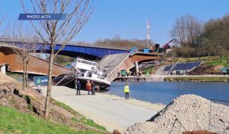 Effondrement du pont en travaux sur l'E42