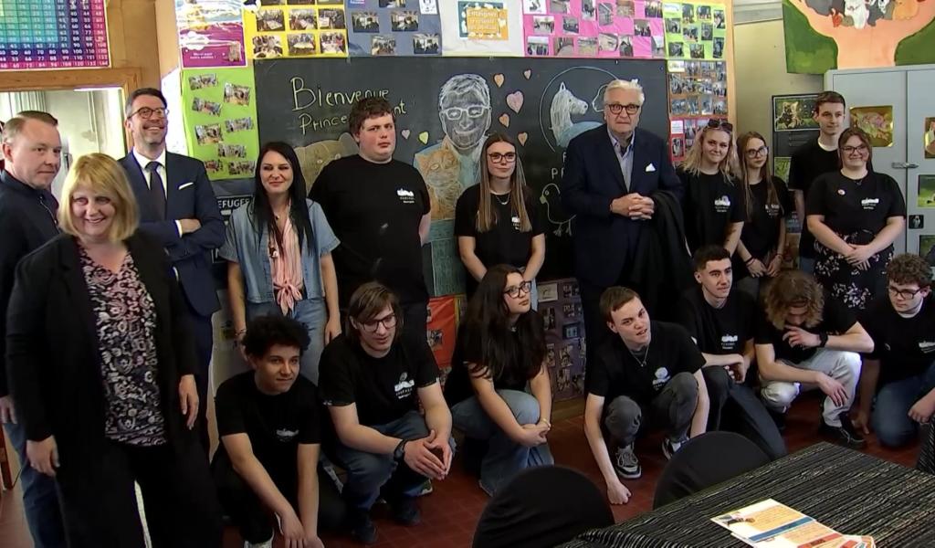 Le prince Laurent en visite à l’école secondaire spécialisée de Quaregnon