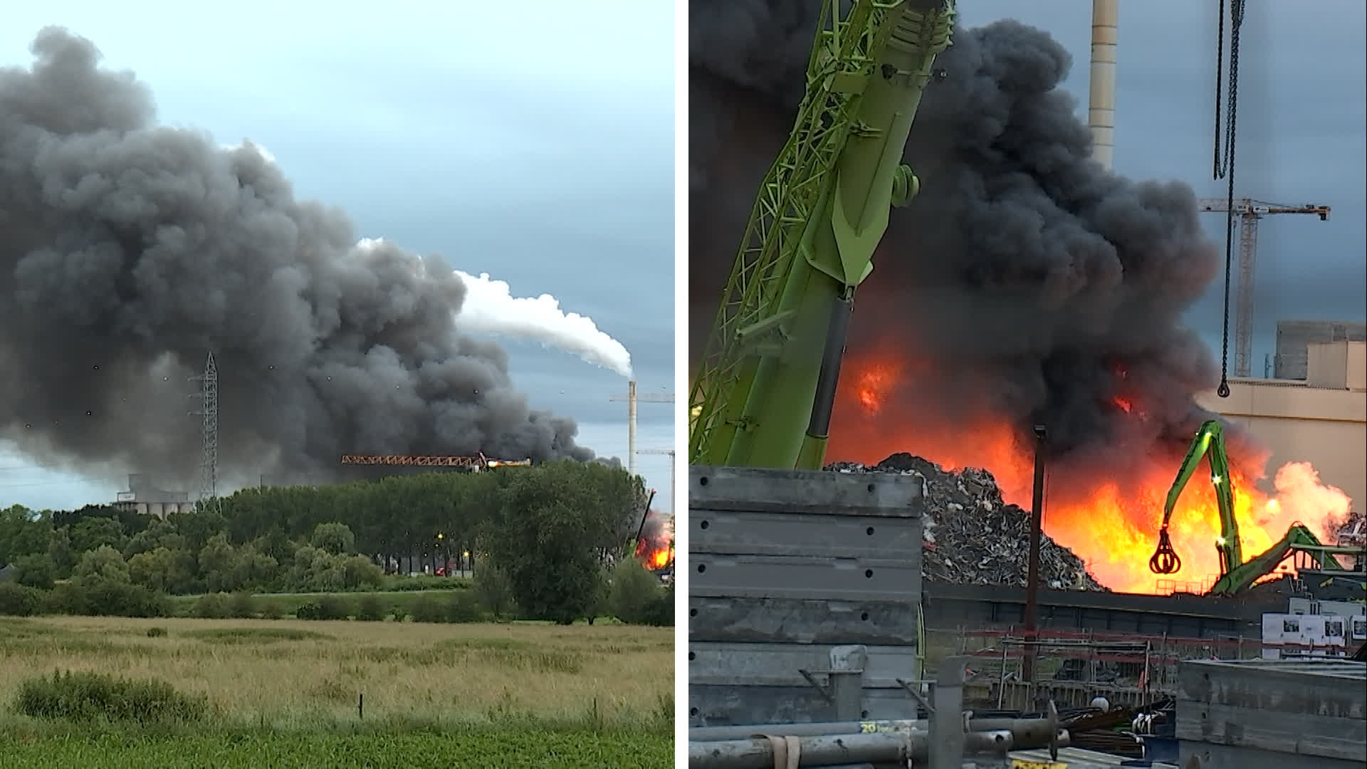 Obourg : l’incendie survenu sur le site de Cometsambre est complètement éteint