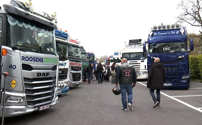176 camions à Boussu pour le 1er truck show des élèves des Aumôniers du Travail