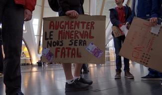 Les étudiants manifestent à Bruxelles contre l’augmentation du minerval
