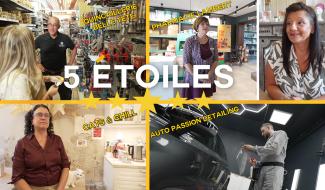 5 étoiles - Quincaillerie Belle Tête - Cats & Chill - Lambert Médical - Auto Passion Detailing