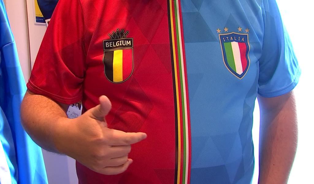 Hornu : Julien Dupont crée des maillots de foot binationaux