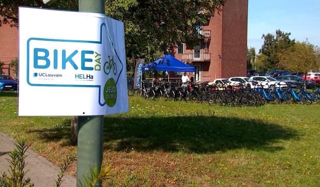 Un Bike Day sur le campus de l'UCLouvain FUCaM Mons et la HELHa